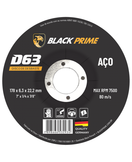 DISCO DE DESBASTE D63 BLACK PRIME 178 X 6,3 X 22,2