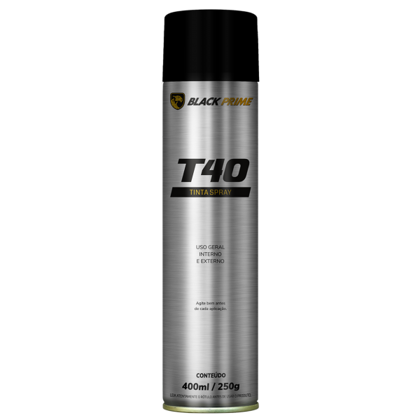 Tinta Uso Geral T40 Preto Brilhante Black Prime 400ml