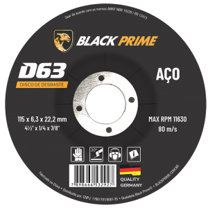 Disco de Desbaste D63 Black Prime 115 X 6,3 X 22,2