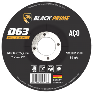 Disco de Desbaste D63 Black Prime 178 X 6,3 X 22,2