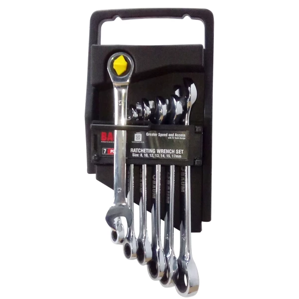 Kit Chave Combinada com Catraca 7 Peças Baum - 8 a17mm
