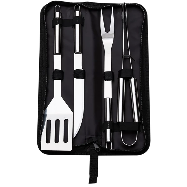 Kit Churrasco Estojo Nylon 4 Peças Black Prime