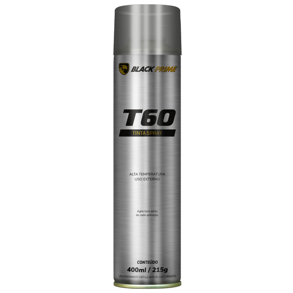 Tinta Alta Temperatura T60 Alumínio Fosco Black Prime 400ml