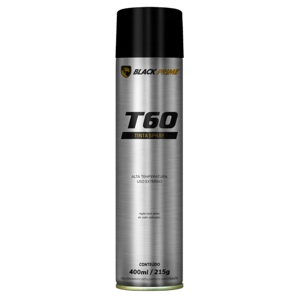Tinta Alta temperatura T60 Preto Fosco Black Prime 400ml